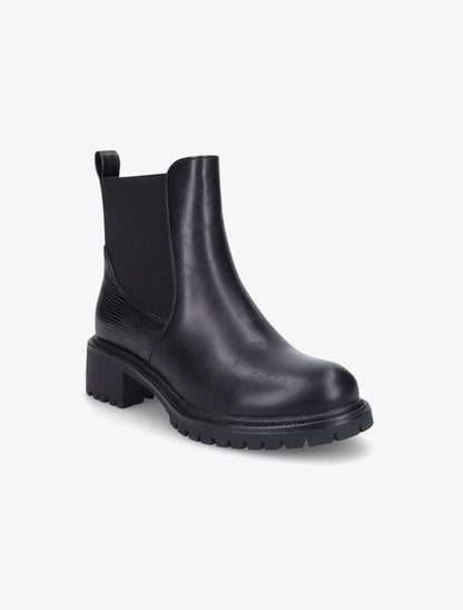 Bottines élastiquées à contrefort texturé - Noir - 2
