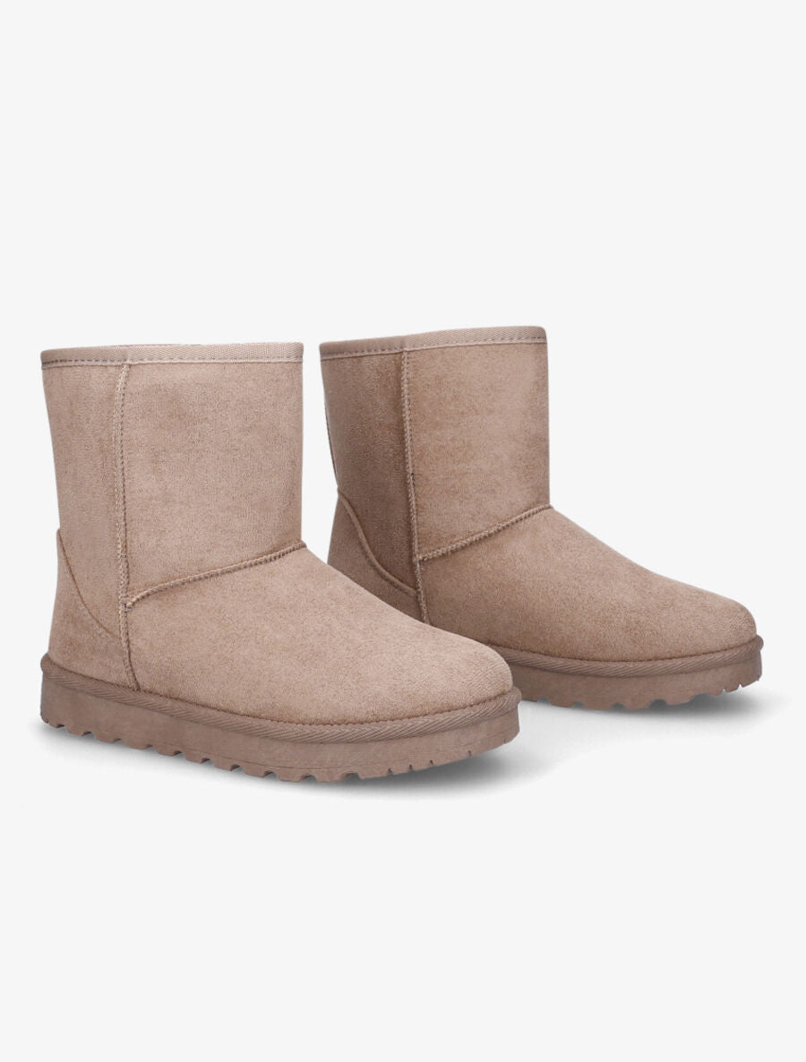 Boots fourrées en suédine - Taupe - 4