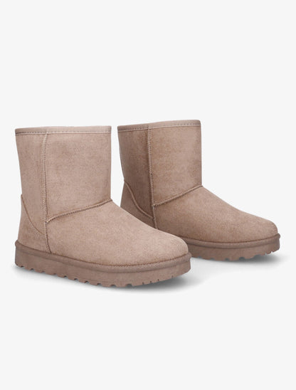 Boots fourrées en suédine - Taupe - 4