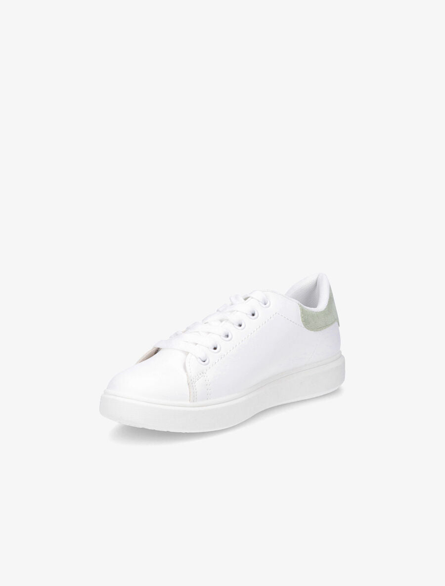 Sneakers à contrefort et languette contrastants - Vert d&