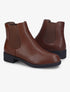 Chelsea boots en simili à semelle contrastante - Marron - 5