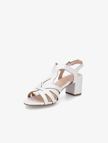 Sandales en simili à brides fantaisies - Blanc - 3