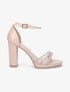 Sandales à talon haut et strass en simili - Nude - 1
