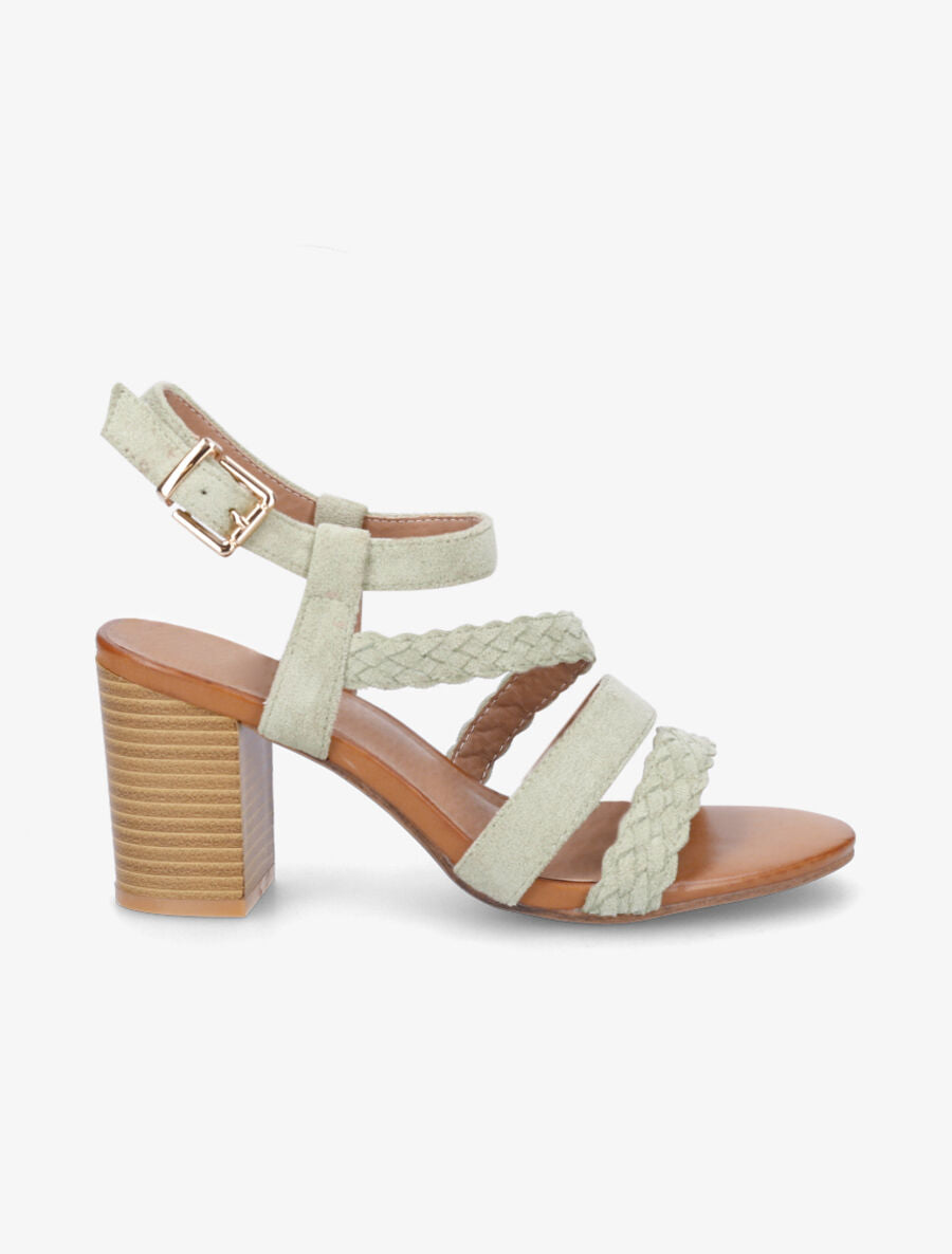 Sandales en suédine multi brides - Vert clair - 1