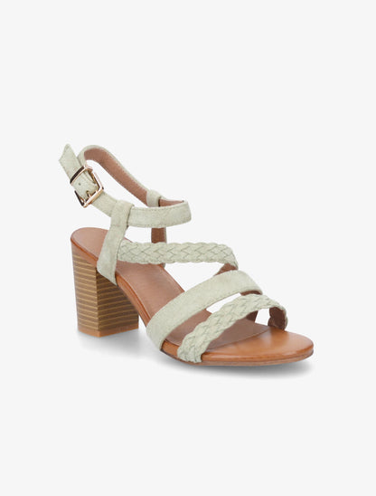 Sandales en suédine multi brides - Vert clair - 2
