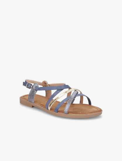 Nu-pieds entrelacés et irisés - Bleu - 2