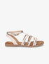 Nu-pieds en simili à multi brides - Beige - 5