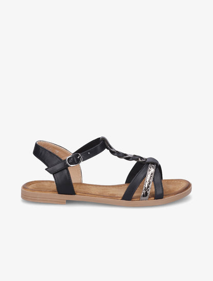 Nu-pieds tressés et irisés - Noir - 6
