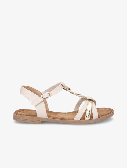 Nu-pieds tressés et irisés - Beige - 6