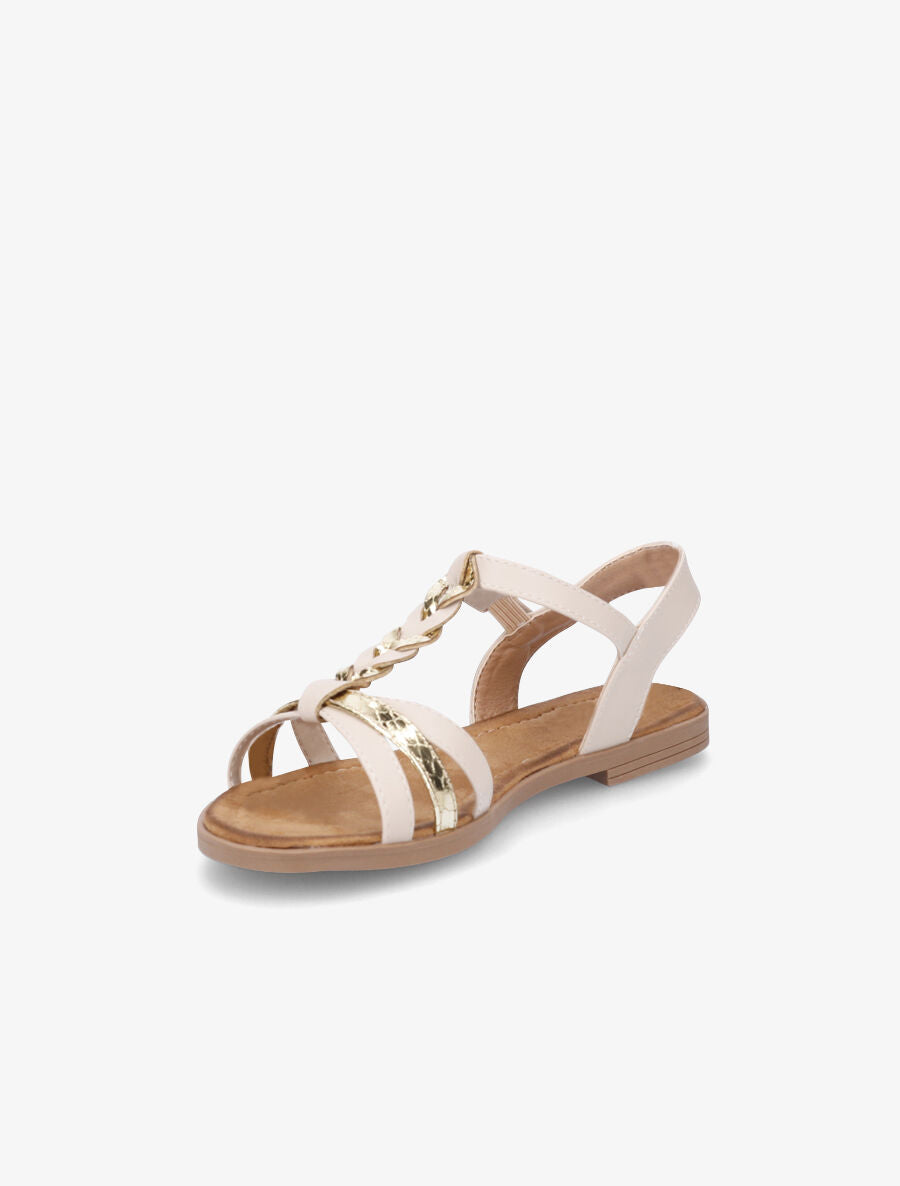 Nu-pieds tressés et irisés - Beige - 4