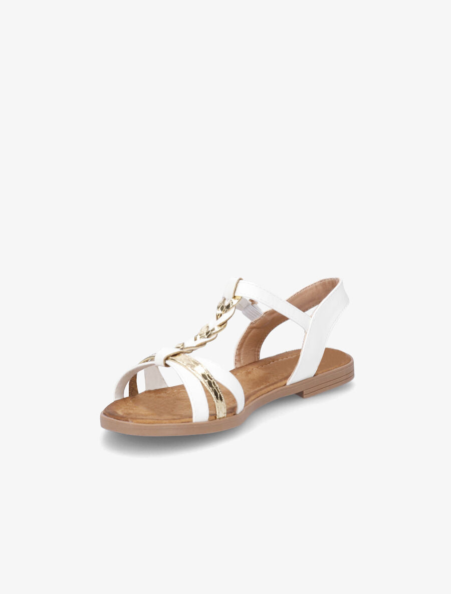 Nu-pieds tressés et irisés - Blanc - 3