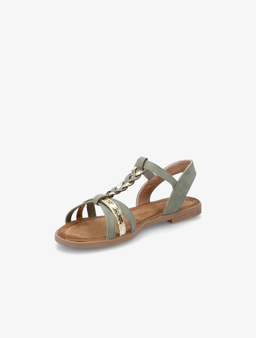 Nu-pieds tressés et irisés - Vert - 3