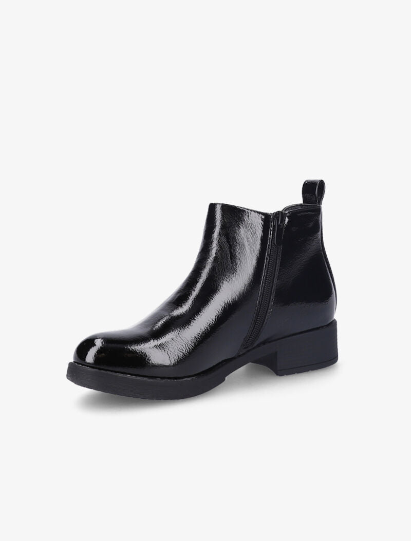 Bottines style chelsea vernies - Noir - 4