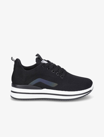 Running en toile bande holographique - Noir - 1