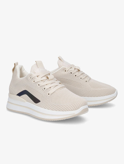 Running en toile bande holographique - Beige - 4