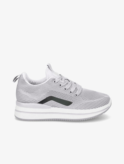 Running en toile bande holographique - Gris - 1