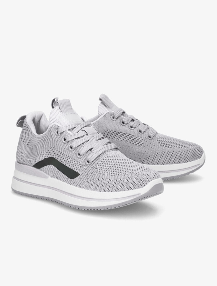 Running en toile bande holographique - Gris - 4