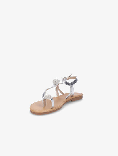 Nu-pieds à bijoux en strass - Argent - 3