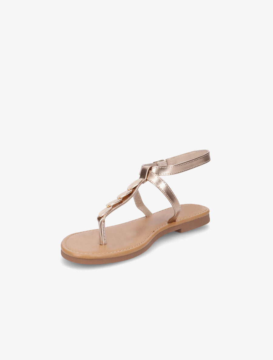 Nu-pieds à bride bijoux - Rose gold - 3