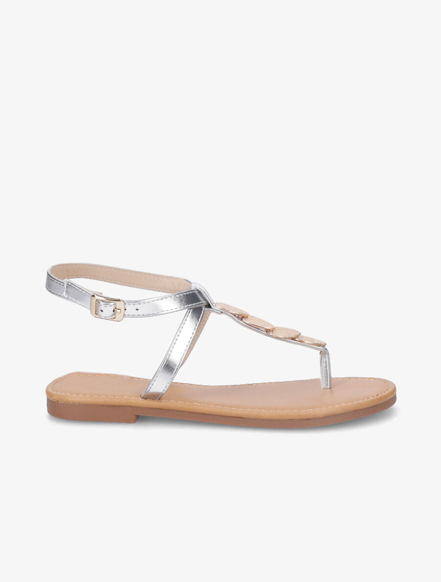 Nu-pieds à bride bijoux - Argent - 1