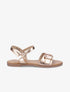 Nu-pieds en simili à bride à boucle - Rose gold - 1