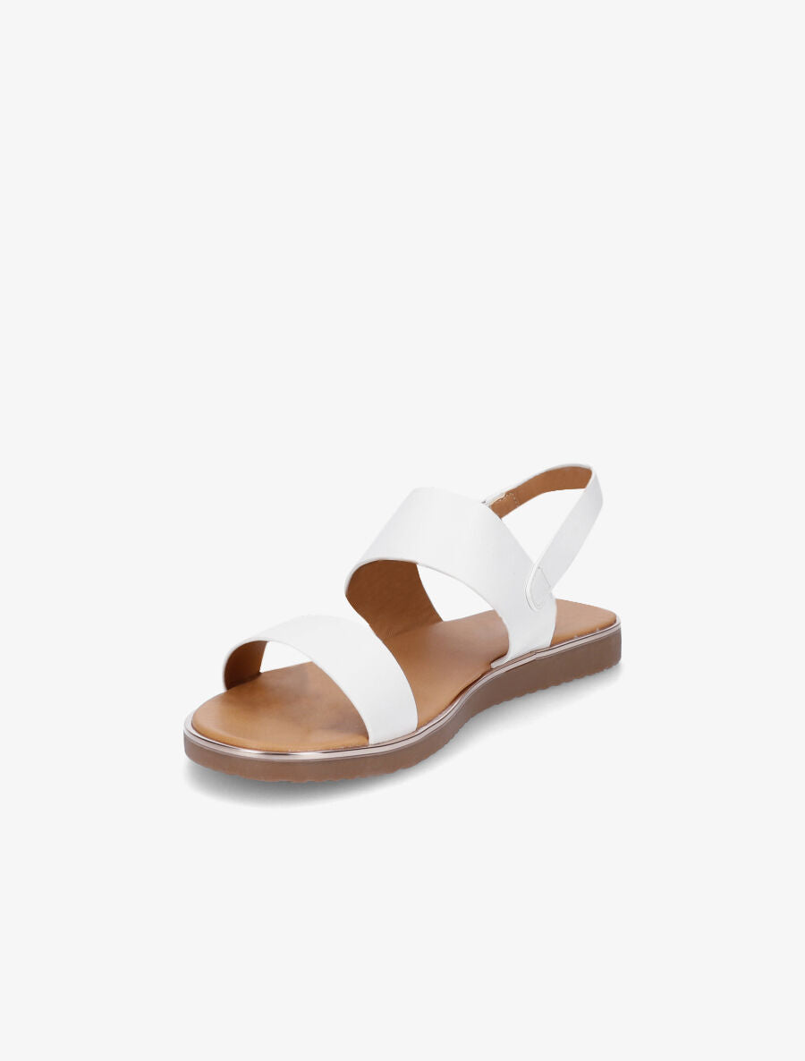 Nu-pieds classiques en simili - Blanc - 3