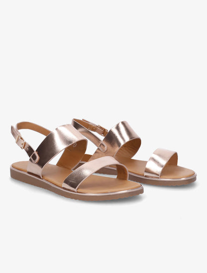 Nu-pieds classiques en simili - Rose gold - 4
