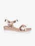 Sandales compensées bride tressée - Rose gold - 5