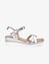Sandales compensées bride tressée - Argent - 5
