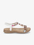 Nu-pieds fleurs en strass - Blanc - 1