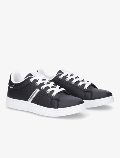 Sneakers en simili classiques - Noir - 4