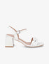 Sandales en simili effet python - Blanc - 1