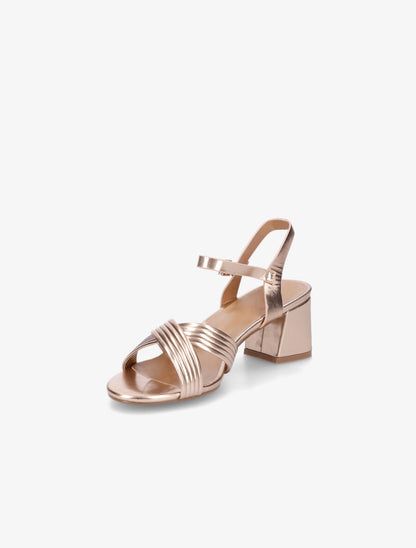 Sandales mi-hautes croisées - Rose gold - 3