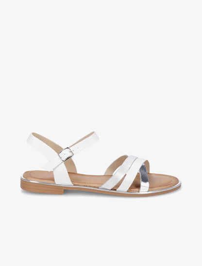 Nu-pieds à brides fantaisies - Blanc - 1