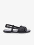 Nu-pieds en simili brides croisées - Noir - 5