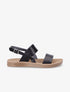 Nu-pieds basiques en simili - Noir - 5