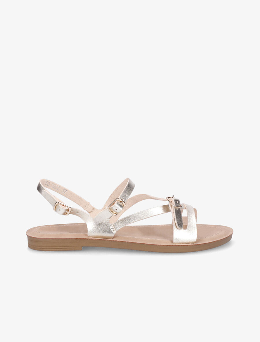 Nu-pieds à boucles - Or - 5