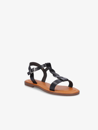 Nu-pieds torsadés - Noir - 2