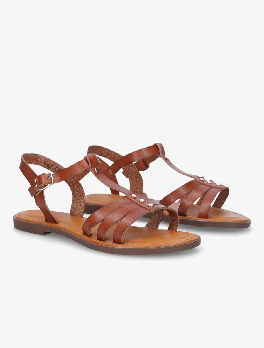 Nu-pieds classiques en simili - Camel - 4