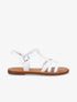 Nu-pieds plats en simili - Blanc - 1