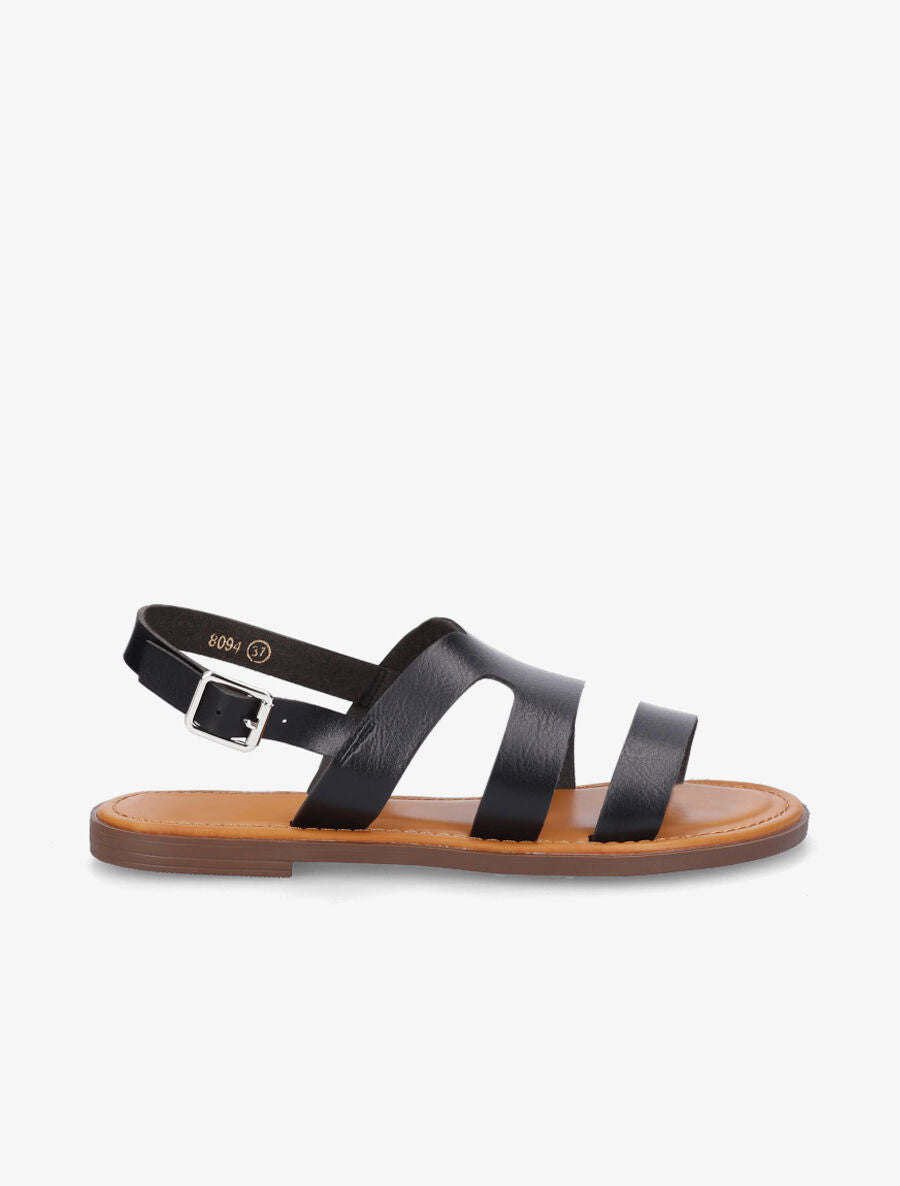 Nu-pieds classiques en simili - Noir - 5