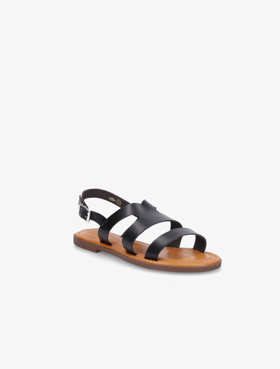 Nu-pieds classiques en simili - Noir - 2