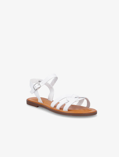 Nu-pieds plats classiques en simili - Blanc - 2