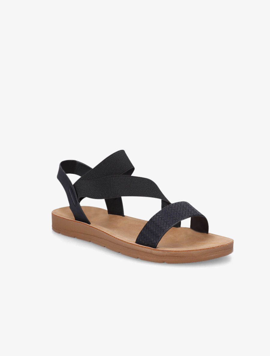 Nu-pieds élastiqués - Noir - 2