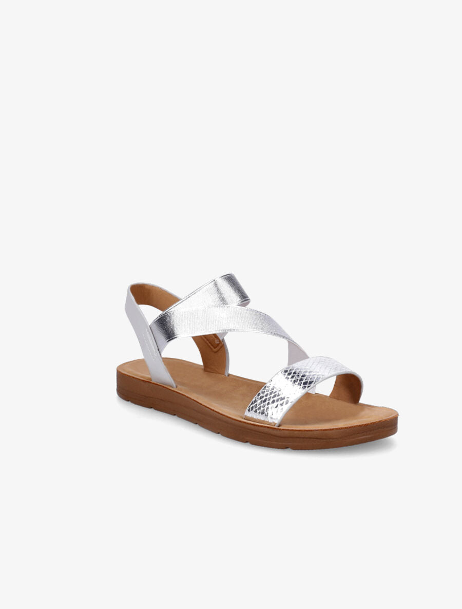 Nu-pieds élastiqués - Argent - 2