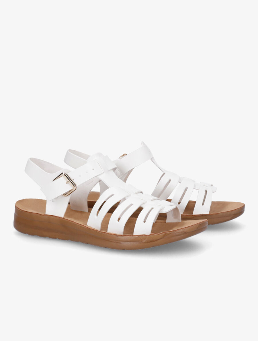 Nu-pieds style spartiates - Blanc - 4