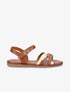 Nu-pieds à bride croco - Camel - 5