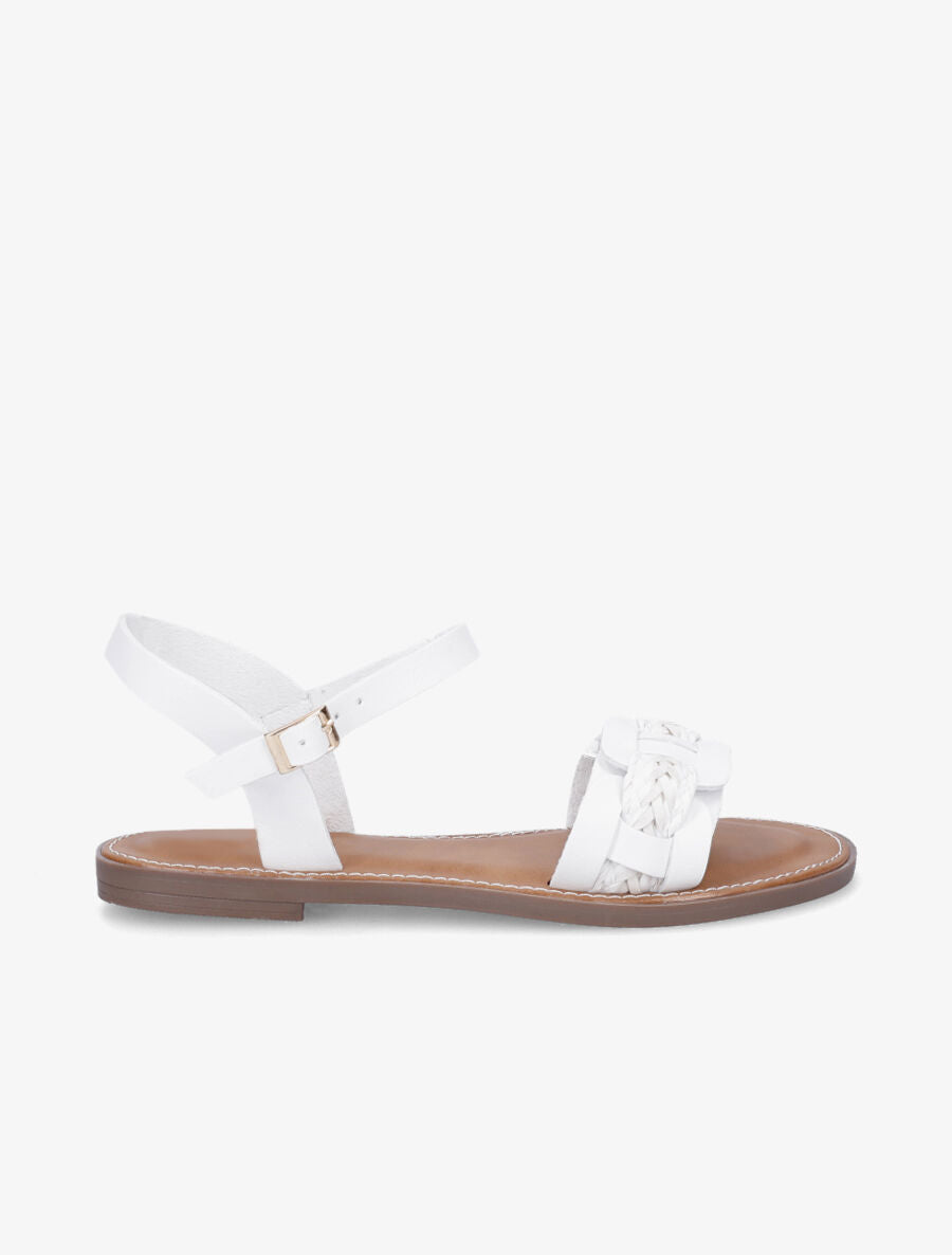 Nu pieds bi-matière uni - Blanc - 1