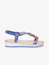 Nu-pieds imprimés à perles - Bleu - 5