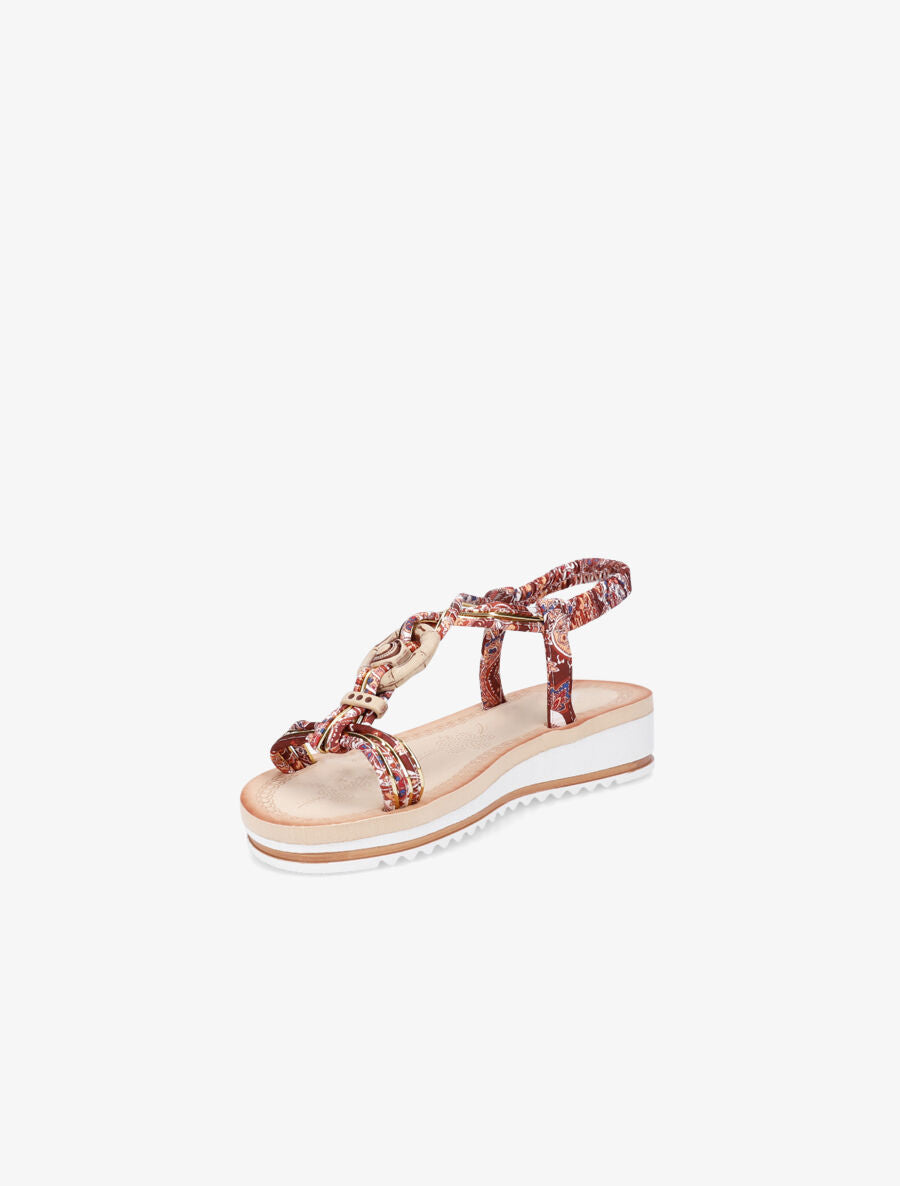 Nu-pieds fleuris - Camel - 3